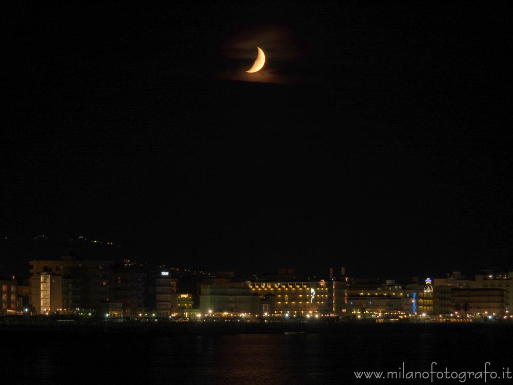 Cattolica (Rimini, Italy) - The moon reflected on the sea of Cattolica